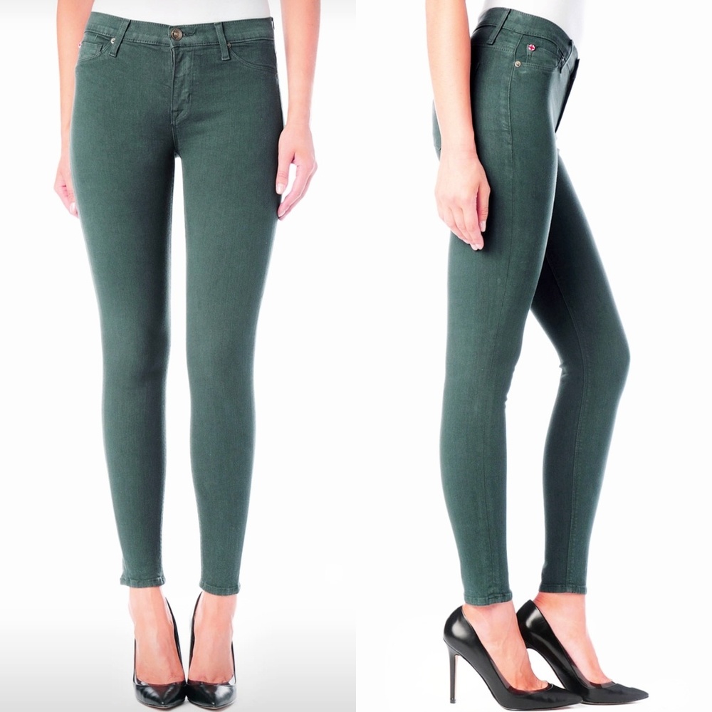 Hudson Nico Super Skinny Midrise Jean Hunter Green